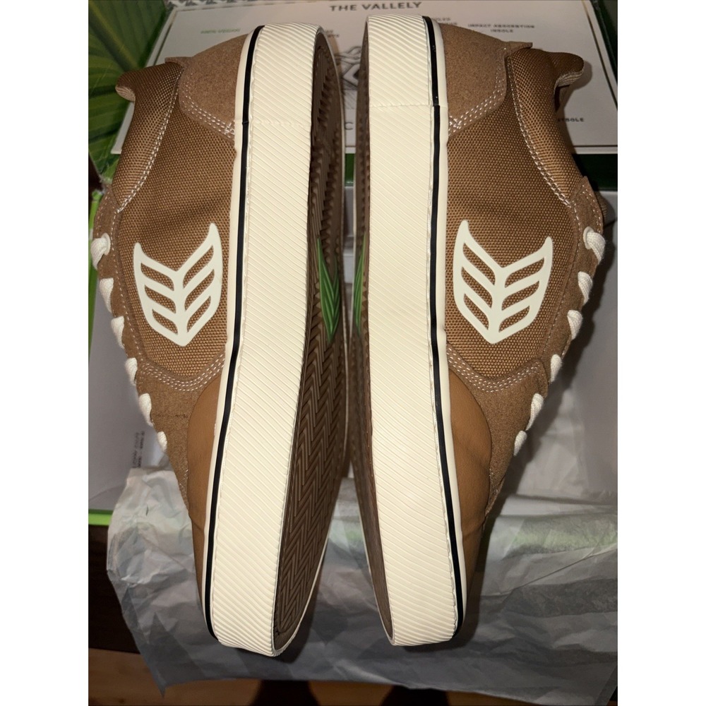 NIB Cariuma Vallely Men's 9 Women's 10.5 Camel Logo Sneaker Vegan Skate Lace Up - Picture 6 of 12